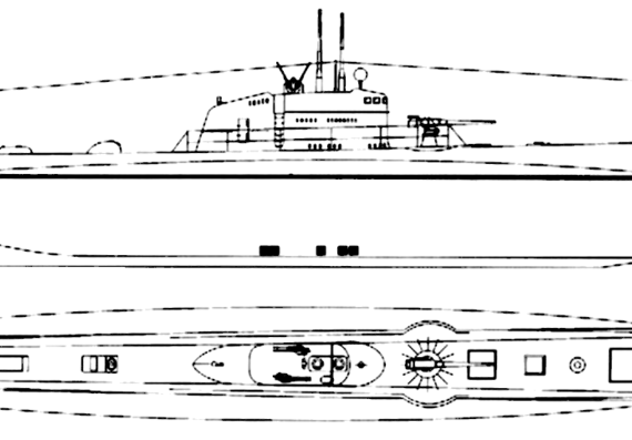 Подводная лодка RN Argo 1941 [Submarine] - чертежи, габариты, рисунки